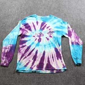 Travis Scott Astroworld Shirt Men's M Blue Purple Tie Dye Tour Merch Long Sleeve
